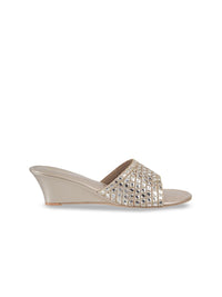 Thumbnail for Metro Embellished Open Toe Wedges