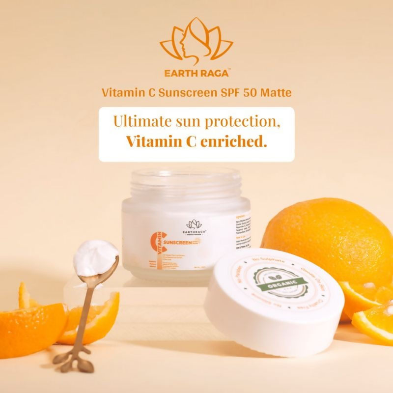 Earthraga Vitamin C Sunscreen SPF 50 Matte - Distacart