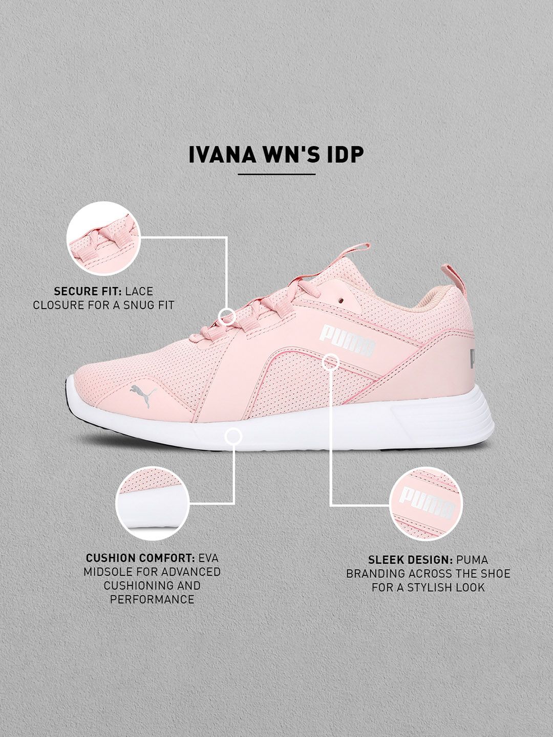 Puma Women Pink Solid Sneakers