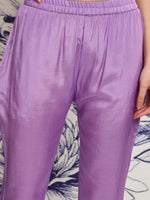 Thumbnail for Vishudh Purple Floral Printed Regular Kurta with Trousers & With Dupatta - Distacart