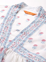 Thumbnail for Indo Era Floral Printed Pure Cotton Kurta with Trousers & Dupatta