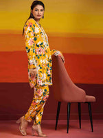 Thumbnail for HOUSE OF KARI Floral Printed Chikankari Regular Straight Pure Cotton Kurta with Trousers - Distacart