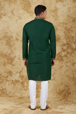 Thumbnail for Bluesaanchi Men's Sunshine Handwoven Embroidered Castleton Kurta Set - Distacart