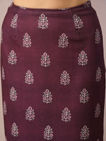 Thumbnail for Myshka Women's Violet Printed Knee Length Party Embellished Skirts - Distacart