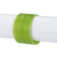 Thumbnail for Afast Shining Green Glass Wedding, Party, Daily Use Bangle Set, Set Of 12 - Distacart