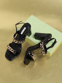 Thumbnail for ELLE Embellished Block Heels