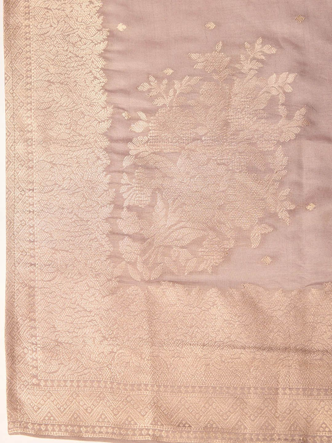 Ode by House of Pataudi Yoke Design Regular Thread Work Kurta with Trousers & With Dupatta