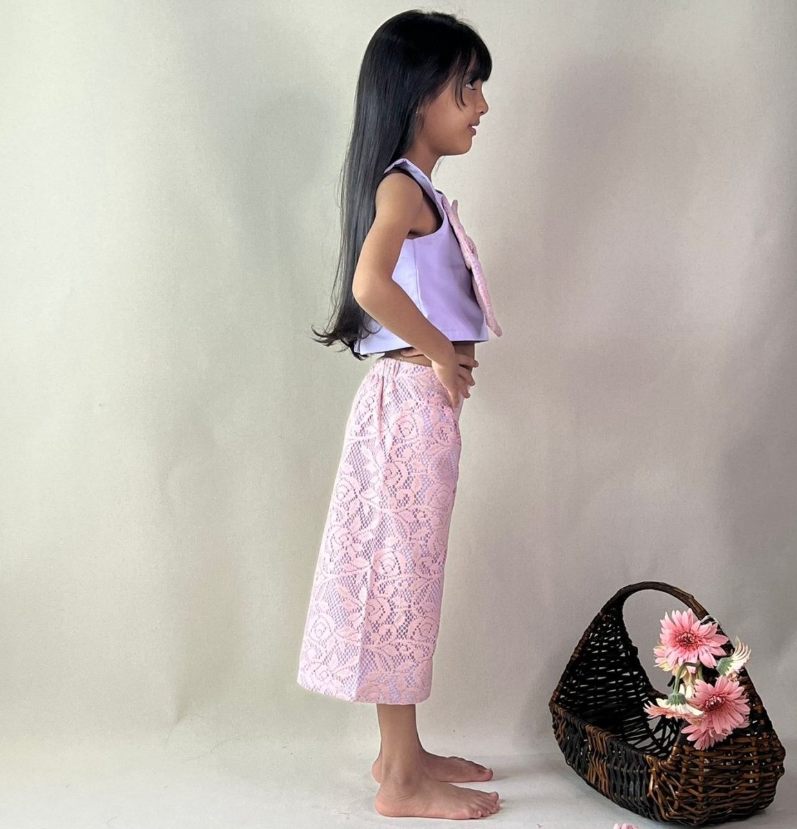 ArthLife Lavender And Pink Bow Co-Ord Set - Distacart