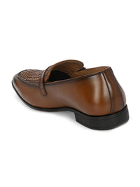 Thumbnail for House of Pataudi Men Textured Formal Loafers