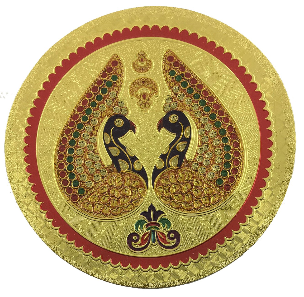Stickerbazaar Micro Golden Embossing Rangoli Stickers