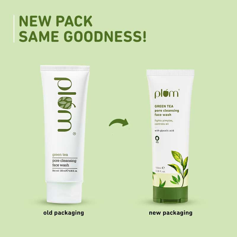 Plum Green Tea Pore Cleansing Face Wash With Glycolic Acid - Fights Acne & Oil For Clear Skin - Distacart