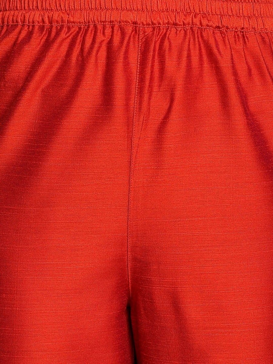 Anouk V-Neck Three-Quarter Sleeves A-Line Kurta With Palazzos - Distacart