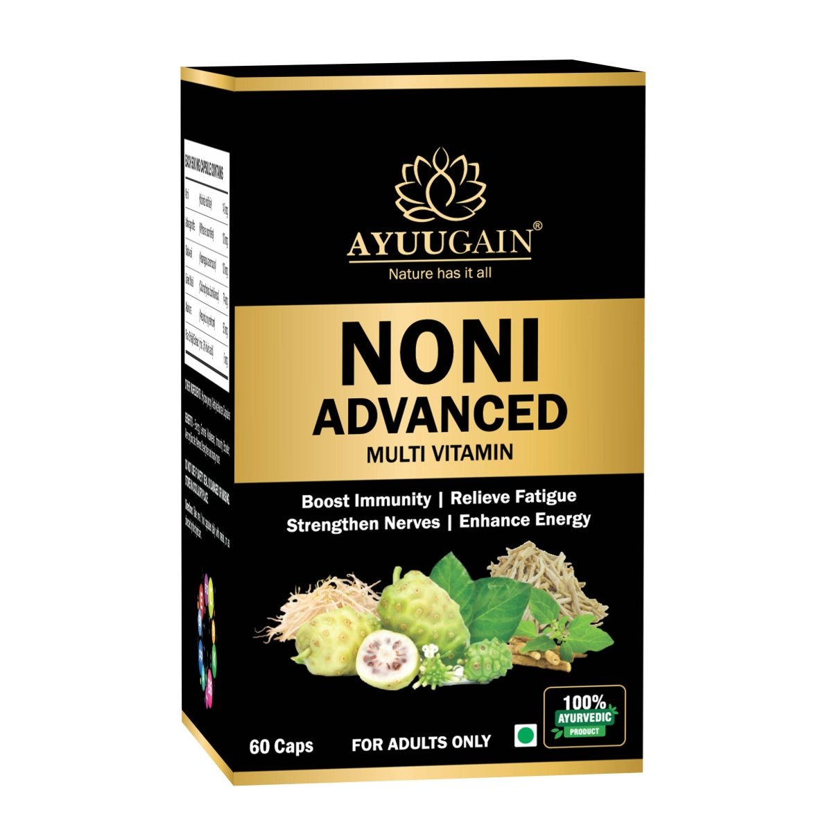 Ayuugain Noni Advanced Multivitamin Capsules - Distacart