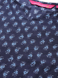 Thumbnail for Anubhutee Blue Pure Cotton Printed Night suit - Distacart