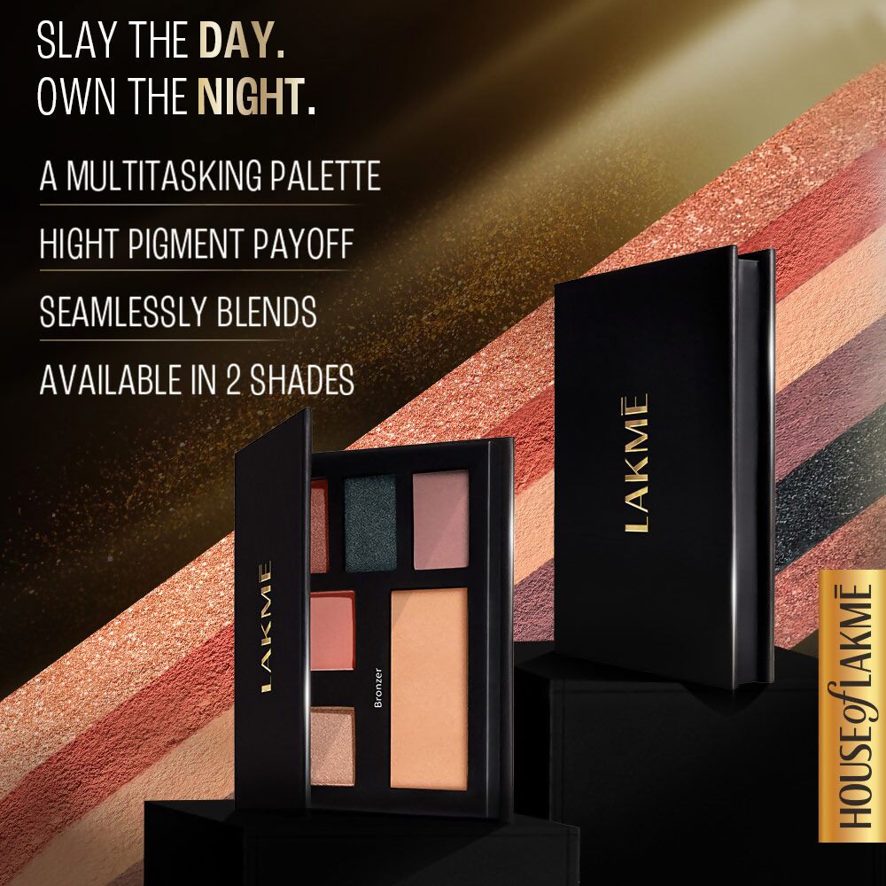 Lakme Glitterati 4 In 1 Face Palette - Night Diva - Distacart