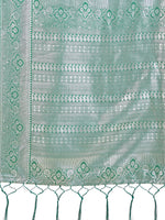 Thumbnail for Aanika Women Cream Linen Cotton Saree With UnStiched Blouse - Distacart