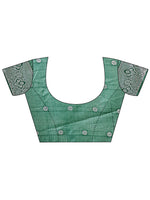 Thumbnail for Aanika Women Cream Linen Cotton Saree With UnStiched Blouse - Distacart