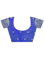 Thumbnail for Aanika Women Sky Blue Linen Cotton Saree With UnStiched Blouse - Distacart