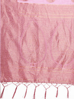 Thumbnail for Aanika Women Light Pink Cotton Saree With UnStiched Blouse - Distacart