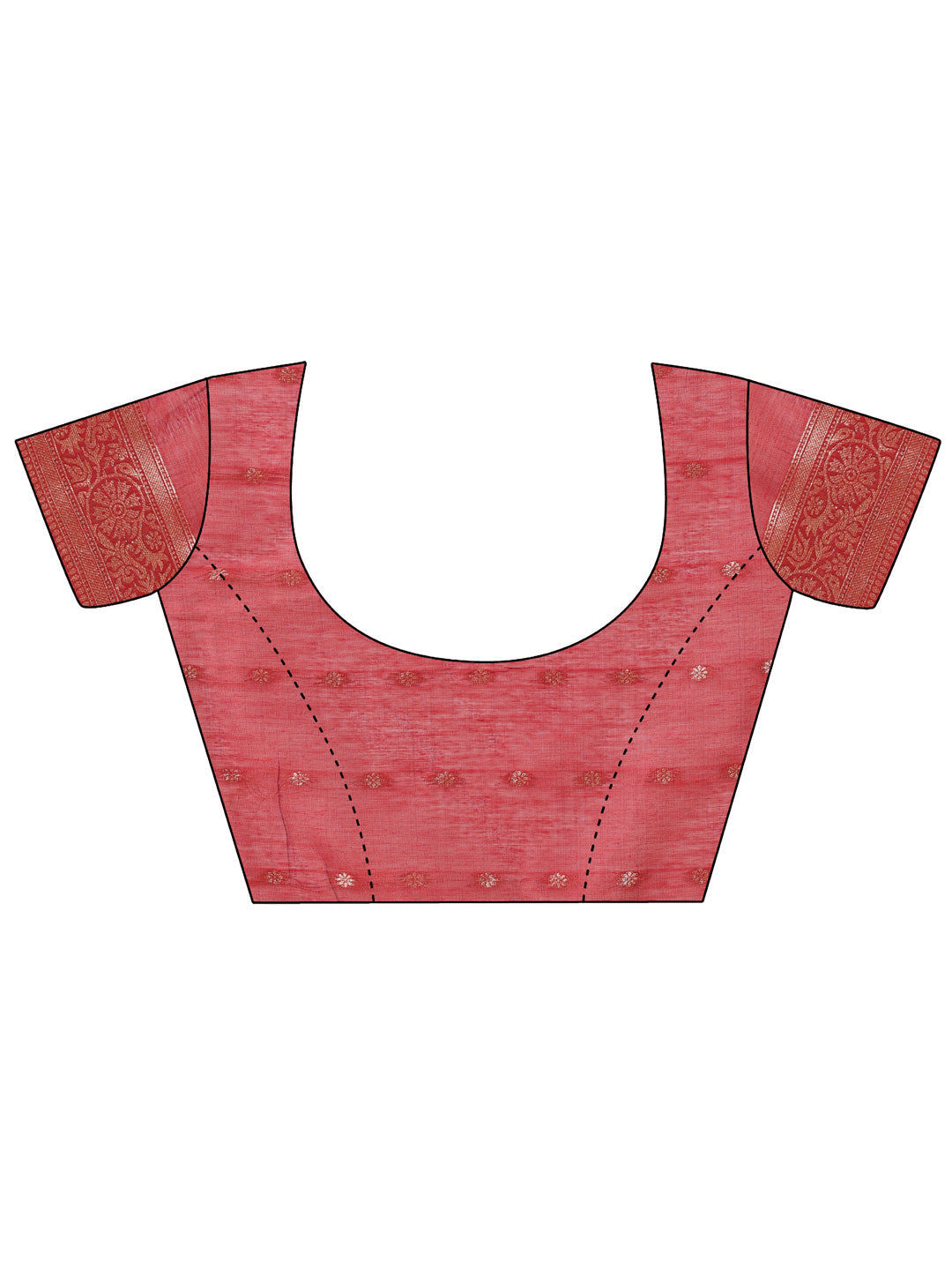 Aanika Women Red Cotton Saree With UnStiched Blouse - Distacart