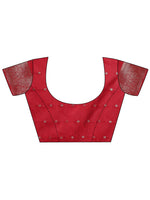 Thumbnail for Aanika Women Red Lichi Silk Saree With UnStiched Blouse - Distacart