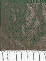 Thumbnail for Aanika Women Green Lichi Silk Saree With UnStiched Blouse - Distacart