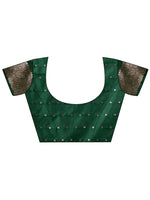 Thumbnail for Aanika Women Green Lichi Silk Saree With UnStiched Blouse - Distacart