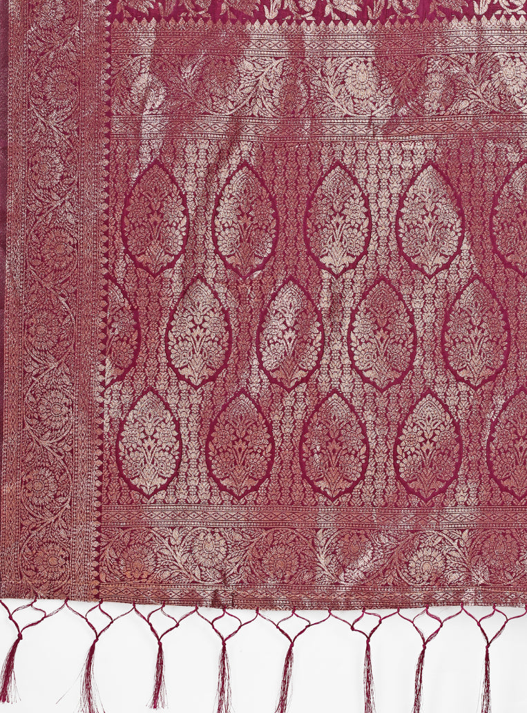 Aanika Women Purple Lichi Silk Saree With UnStiched Blouse - Distacart