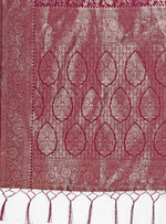 Thumbnail for Aanika Women Purple Lichi Silk Saree With UnStiched Blouse - Distacart