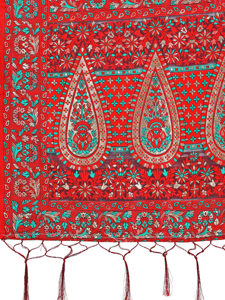 Aanika Women Pink Cotton Saree With UnStiched Blouse - Distacart