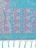 Thumbnail for Aanika Women Pink Lichi Silk Saree With UnStiched Blouse - Distacart