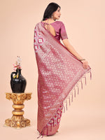 Thumbnail for Aanika Women Pink Cotton Saree With UnStiched Blouse - Distacart