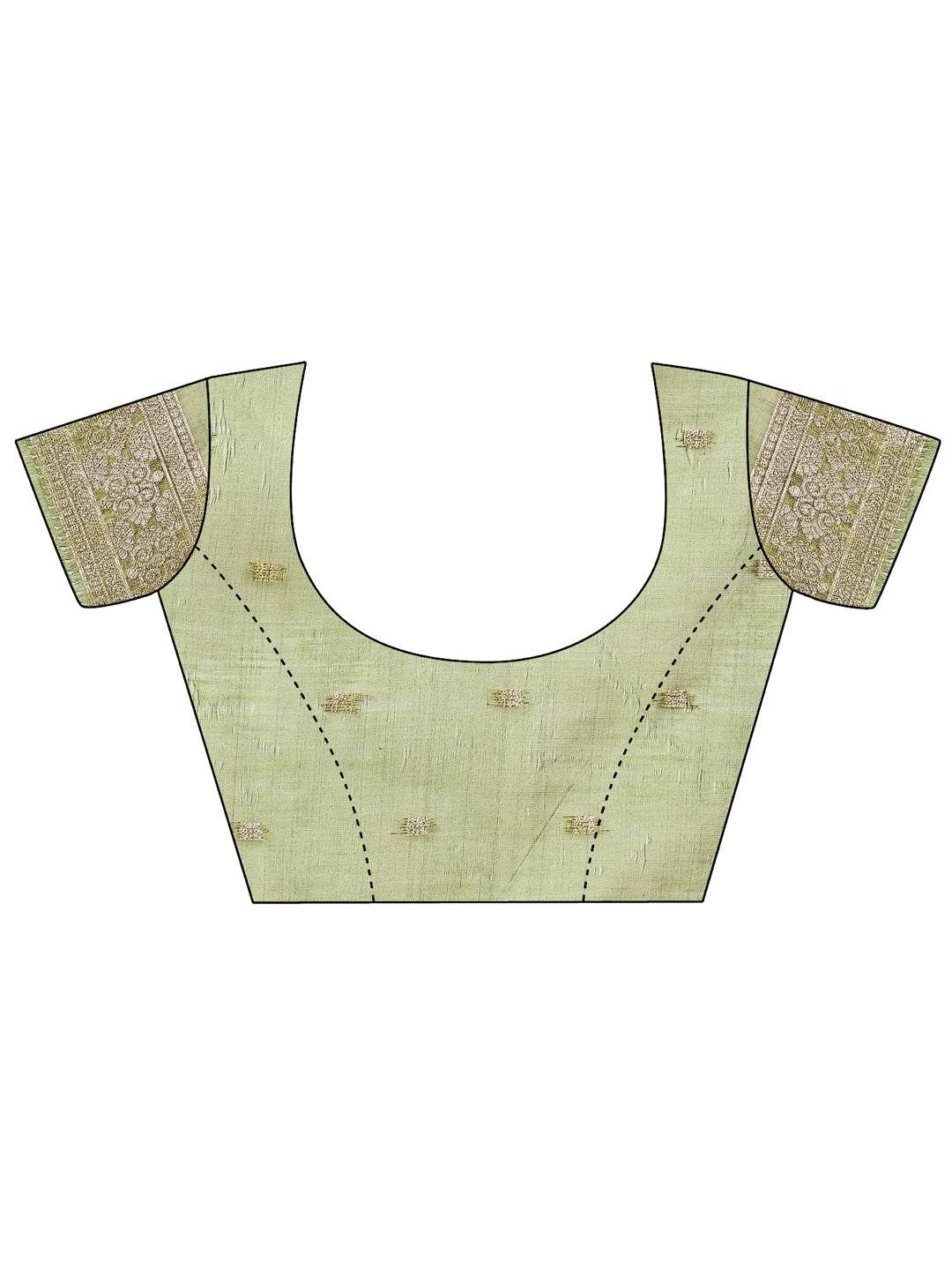 Aanika Women Mhendi Green Cotton Saree With UnStiched Blouse - Distacart