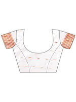 Thumbnail for Aanika Women White Linen Cotton Saree With UnStiched Blouse - Distacart