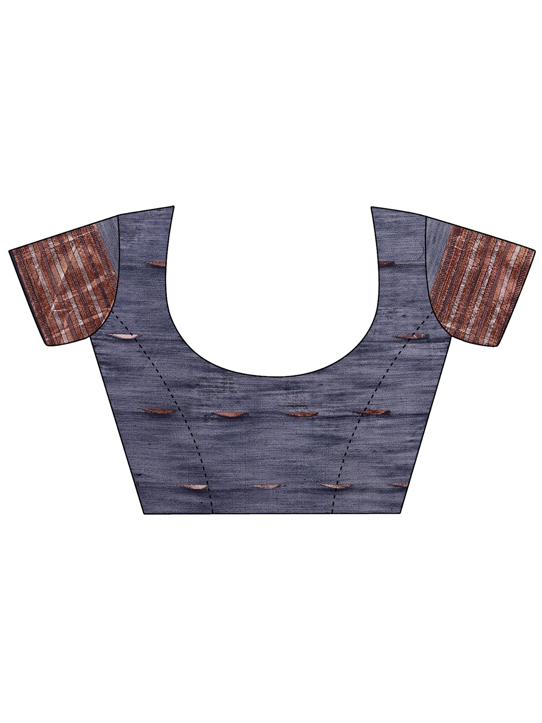 Aanika Women Navy Blue Linen Cotton Saree With UnStiched Blouse - Distacart