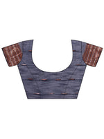 Thumbnail for Aanika Women Navy Blue Linen Cotton Saree With UnStiched Blouse - Distacart