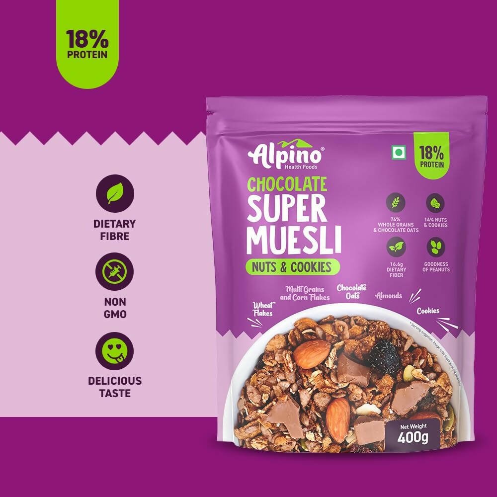 Alpino Chocolate Super Muesli Nuts & Cookies - Distacart