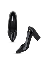 Thumbnail for ELLE Women Pointed Toe Block Pumps