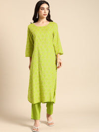 Thumbnail for Anouk Ethnic Motifs Printed Regular Kurta with Trousers - Distacart