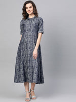 Thumbnail for AURELIA Self Design Shirt Cotton Dress - Distacart