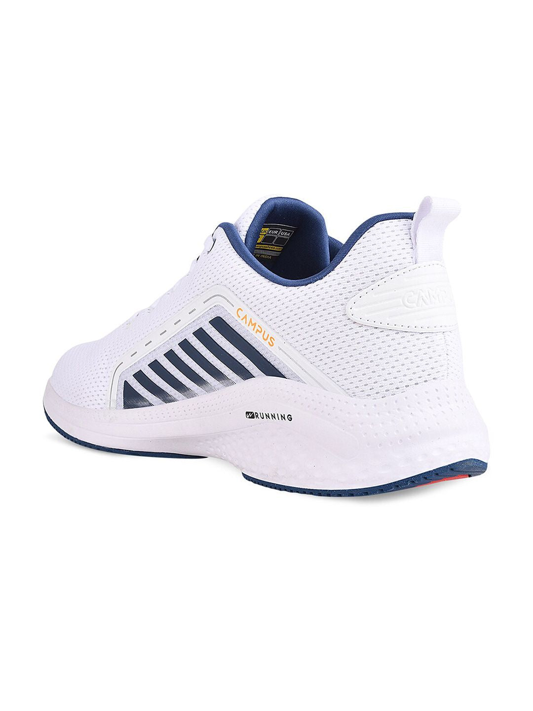 Campus Men White Mesh Running Shoes