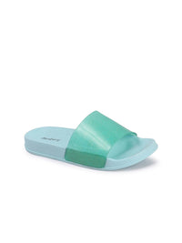 Thumbnail for DressBerry Women Green Embellished Sliders