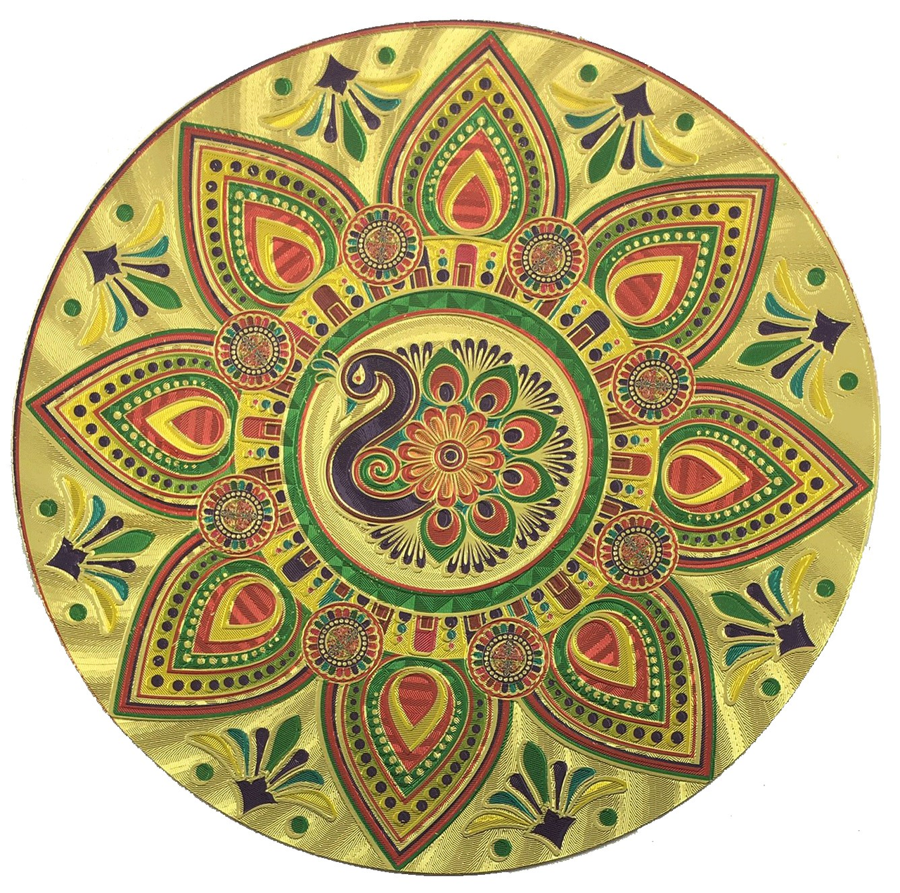 Stickerbazaar Micro Golden Embossing Rangoli Stickers