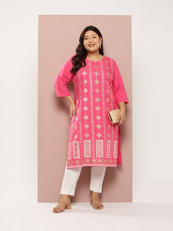 Sztori Plus Size Ethnic Printed Kurta - Distacart