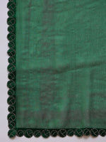 Thumbnail for Green Organza Swaroski Diamond Work Saree with Unstitched Blouse - Radha - Distacart