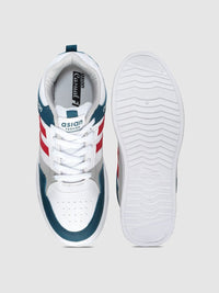 Thumbnail for ASIAN Men White Colourblocked Memory Foam Insole Sneakers