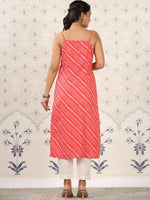 Thumbnail for Ode by House of Pataudi Ethnic Motifs Printed Pure Cotton Kurta - Distacart