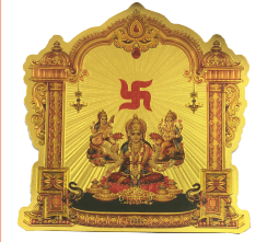 Stickerbazaar Micro Golden Mandir Sticker Regular
