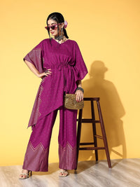 Thumbnail for Anouk Women Geometric Viscose Rayon Co-ord Set - Distacart