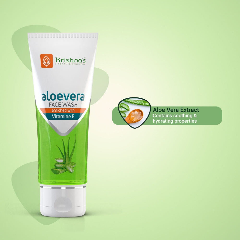 Krishna's Herbal & Ayurveda Aloe vera Face Wash Gel - Distacart